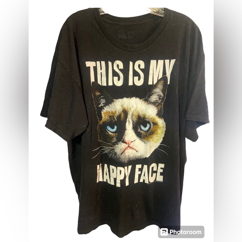 Black graphic print funny short sleeve crew neck tshirt Xl extra large